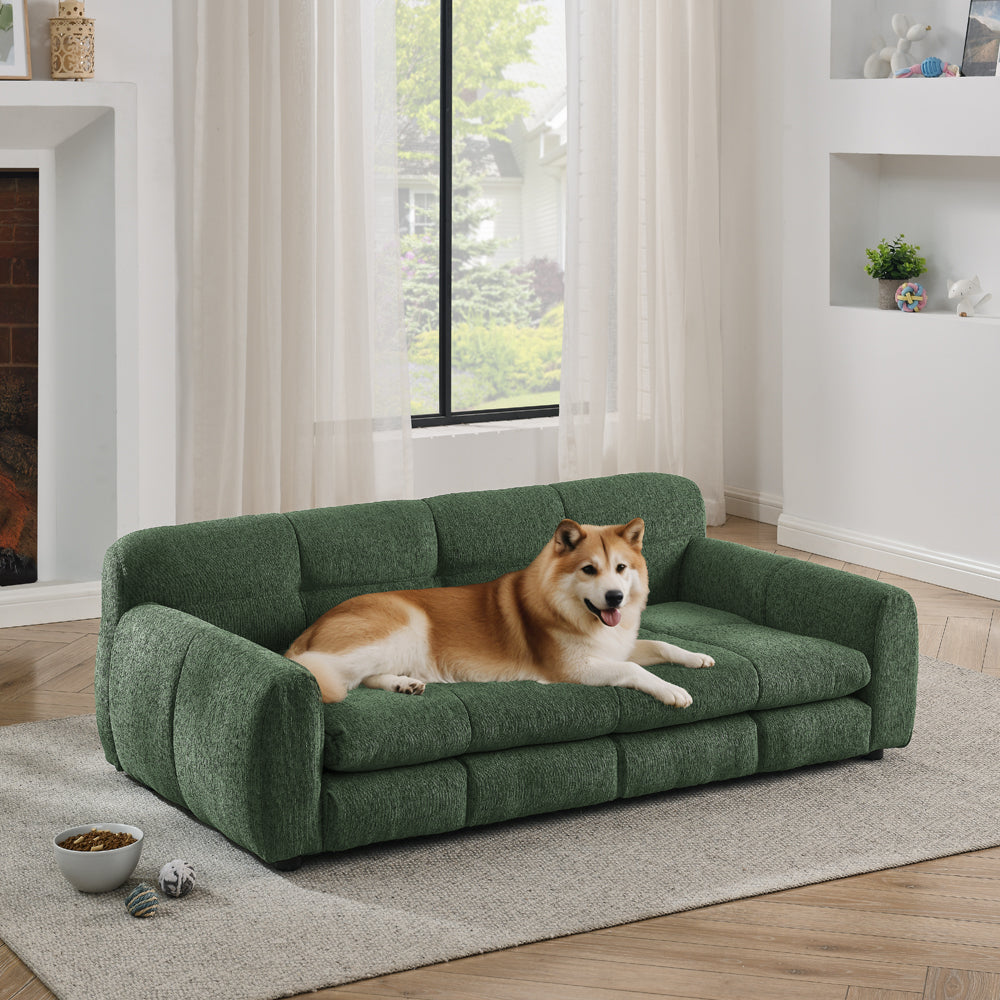 Soft and comfortable pet bed for big and oversized dogs-OLIVE GREEN