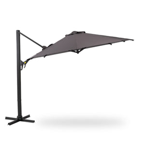 Round Cantilever Patio Umbrella With 360 Rotation & Infinite Tilt Adjustment