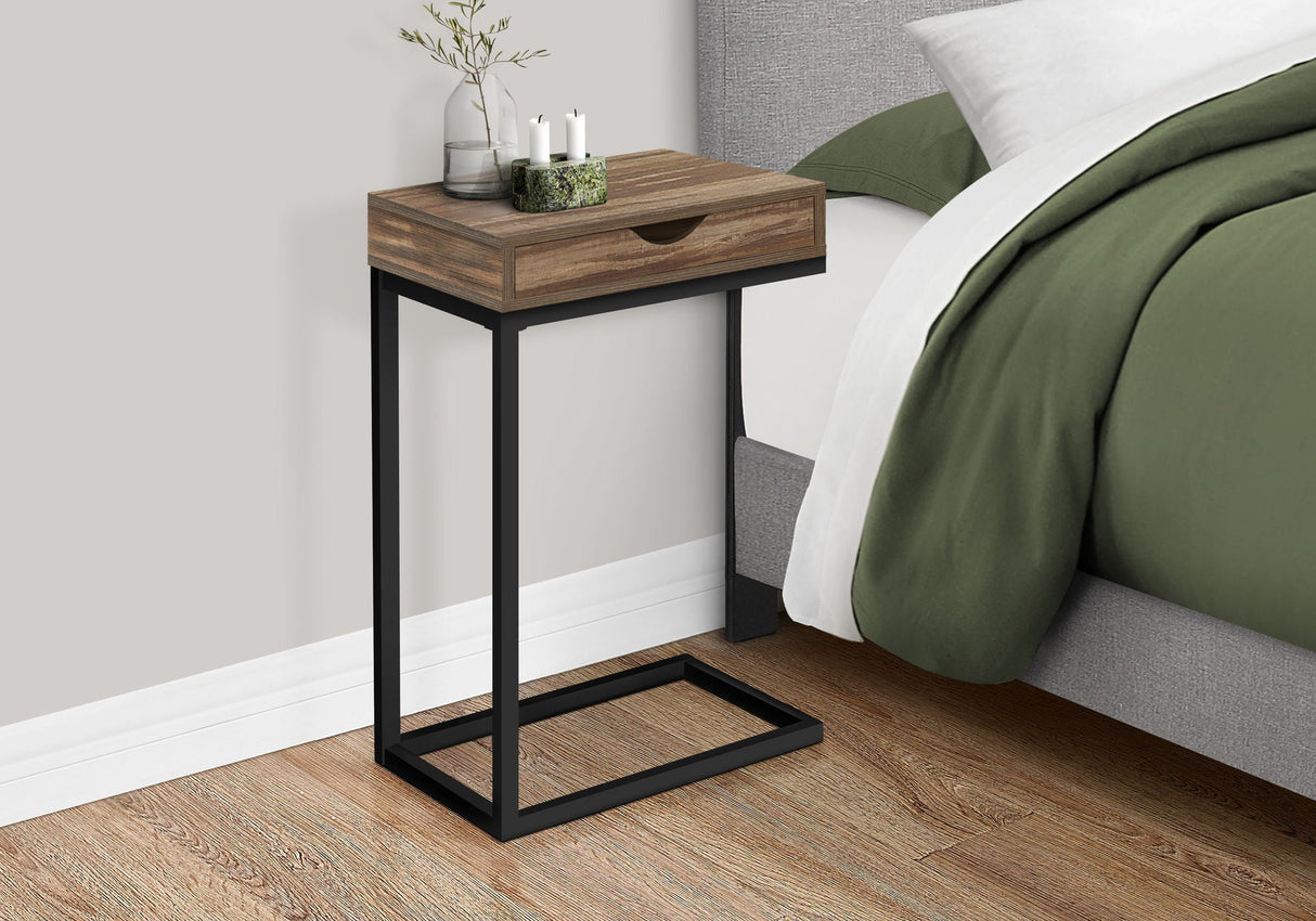 Accent Table, C-Shaped Contemporary Elegant Design