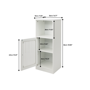 Bathroom Low Cabinet with Louvered Door