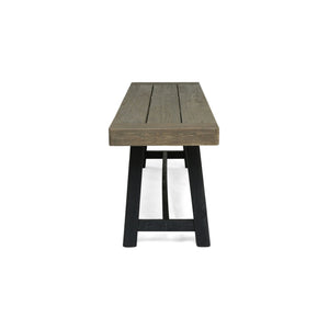 Cloud - Outdoor Bench With Acacia Wood Frame And Slat Panel Design