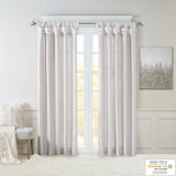 Twist Tab Lined Window Curtain Panel Silver 50x108"