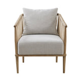 Accent Chair with Weave Rope Design and Seat Cushion