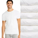 6-Pack Hanes Men's ComfortSoft 100% Cotton Tagless Undershirt- Tank, V-Neck, Crew