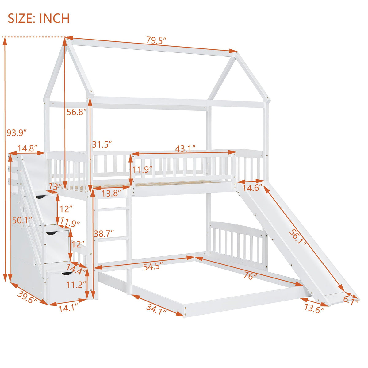 House Bunk Bed With Slide