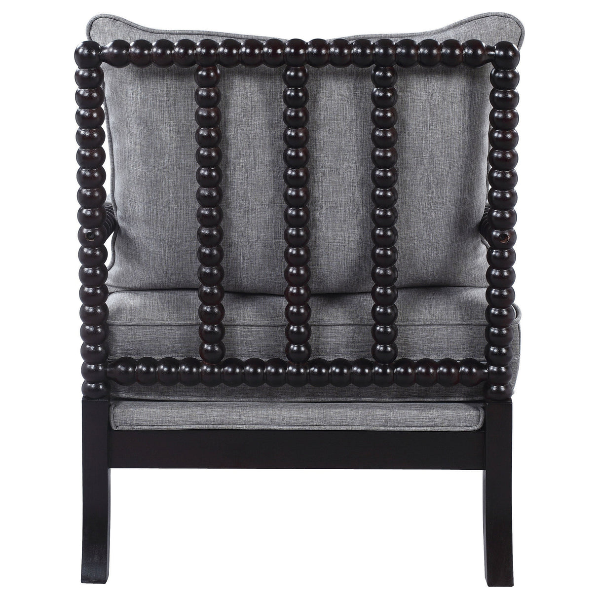 Upholstered Bobbin Accent Chair