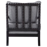 Upholstered Bobbin Accent Chair