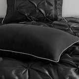 7 Piece Tufted Comforter Set Black California King