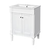 Bathroom Vanity With Top Sink, 2 Tier Storage Cabinet
