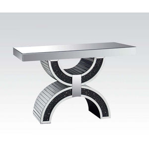 Nysa - Console Table With Faux Crystals - Mirrored