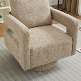 Stonewell Square Swivel Accent Chair with Open Back