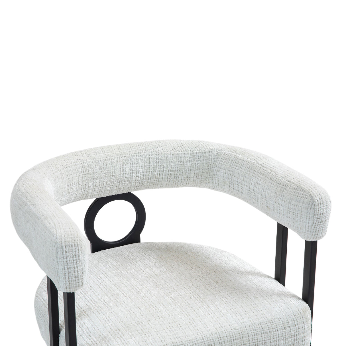 Household bar stools set of 2, modern upholstered with back