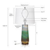 D16x30 Glass Table Lamp