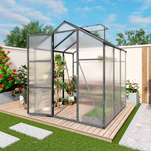 Windproof Greenhouse with Raised Base - Black