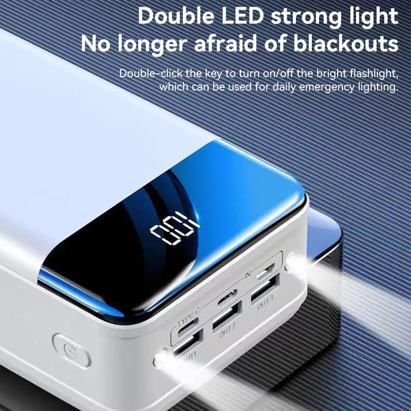 50000mAh Portable Power Bank High Capacity Fast Charging Multi-Device