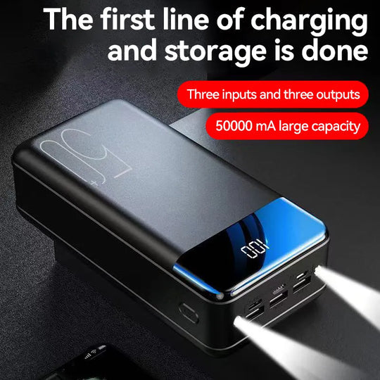 50000mAh Power Bank Fast Charging USB-C Portable Charger
