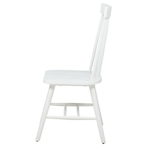 Andrews Windsor Spindle Back Dining Side Chair White (Set of 2)