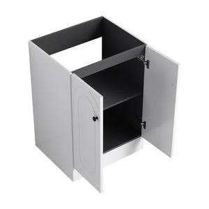 Contemporary Freestanding Bathroom Vanity With Resin Sink & Soft-Close Cabinet Doors