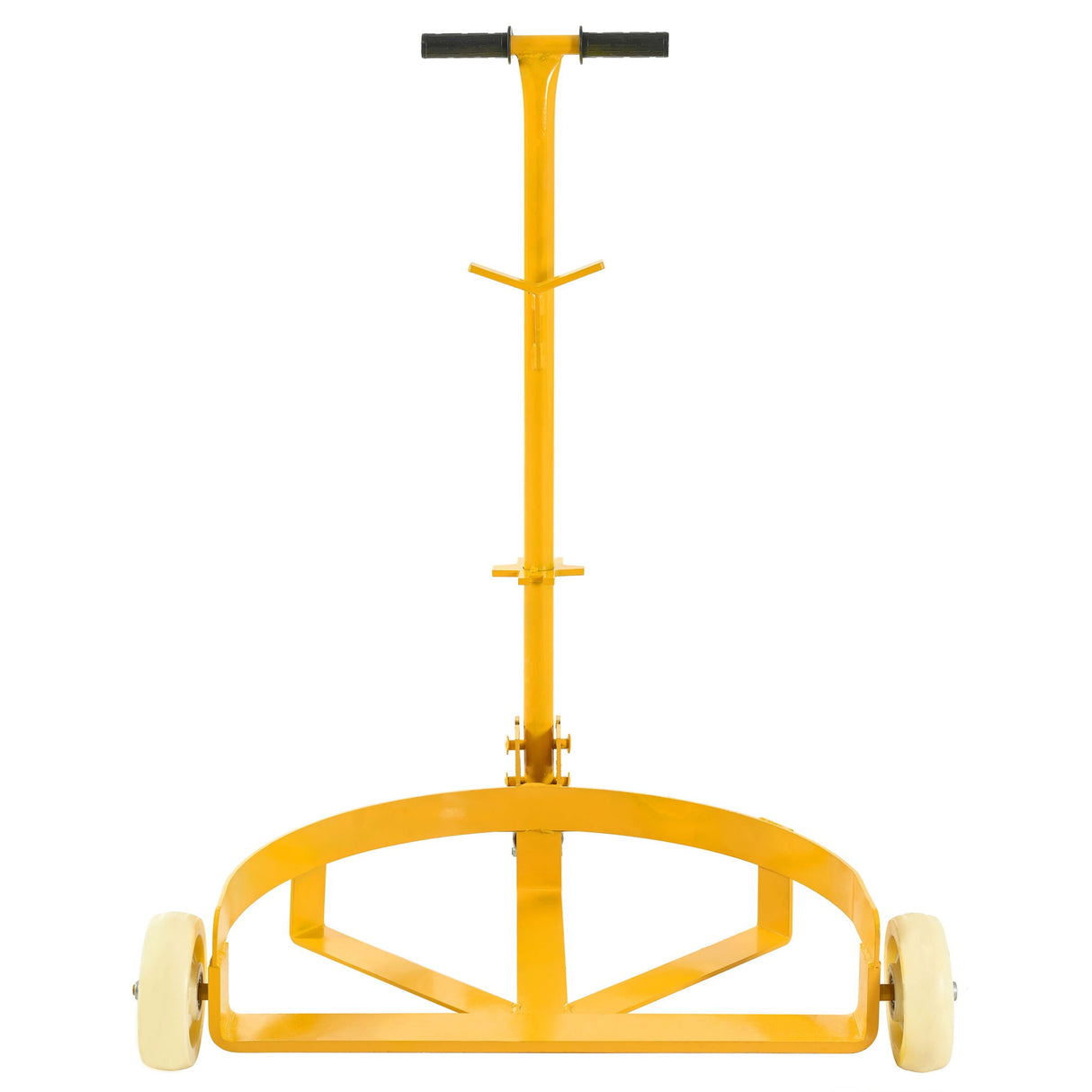 Steel Drum Dolly 55 Gallon Capacity Oil Barrel Mover With Wheels Low Profile Caddy - Yellow