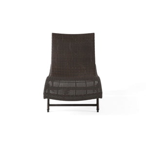 Kauai - Modern Style Wicker Chaise Lounge - Brown Multi