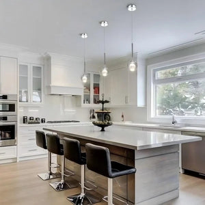 Minimalist Clear Glass Pendant Light Hanging Ceiling Fixture