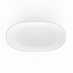 73 Inch Artificial Stone Solid Surface Freestanding Bathroom Bathtub
