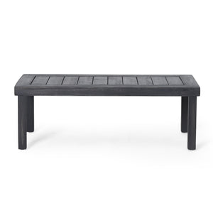 Acacia Wood Loveseat And Coffee Table Set With Cushions