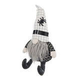23.5'' Halloween Gnome – Fabric Sitting Decor with White Hat & Spider Accent