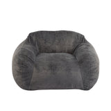 Sezze Indoor Bean Bag Chair with Gray Faux Fur