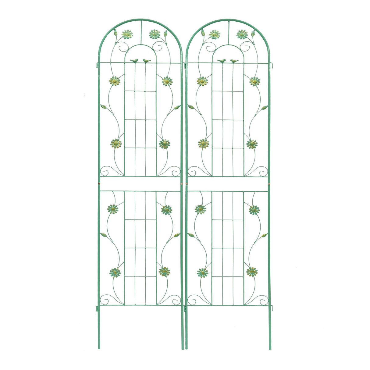 4 Pack Metal Garden Trellis 86.7'' x 19.7'' Rustproof Trellis for Climbing Plants