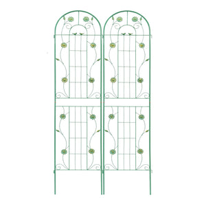 4 Pack Metal Garden Trellis 86.7'' x 19.7'' Rustproof Trellis for Climbing Plants