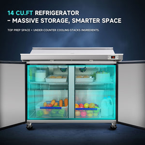 Orikool 48 Inch Sandwich & Salad Prep Table