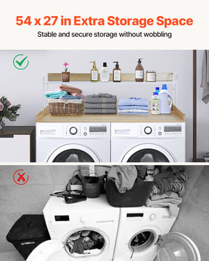 Washer Dryer Countertop with 2-Tier Shelf