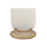 Cane-Back Upholstered Bar Stools Set of 2