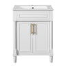 Bathroom Vanity with Integrated Sink and 2-Door Cabinet