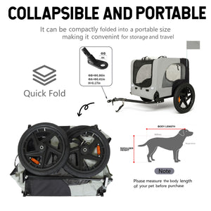 Outdoor Heavy Duty Collapsible Pet Bike Trailer