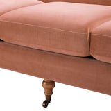 Alana lawson three-cushion tightback sofa, peach orange velvet