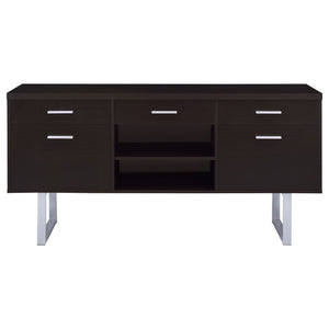 Lawtey 5-drawer Home Office Storage Credenza Cappuccino