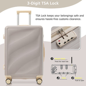 3 Piece Lightweight ABS Luggage Set