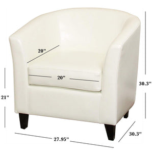 Zenithon Upholstered Club Chair With Rounded Back