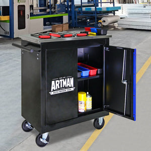 Movable Lockable Double Door Partition With Lock Multi Functional Hardware Storage Tool Car Auto Repair Locker