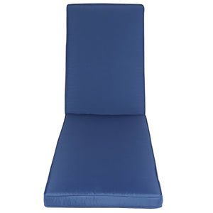 Outdoor Chaise Lounge Chair Cushion - Navy Blue Polyester