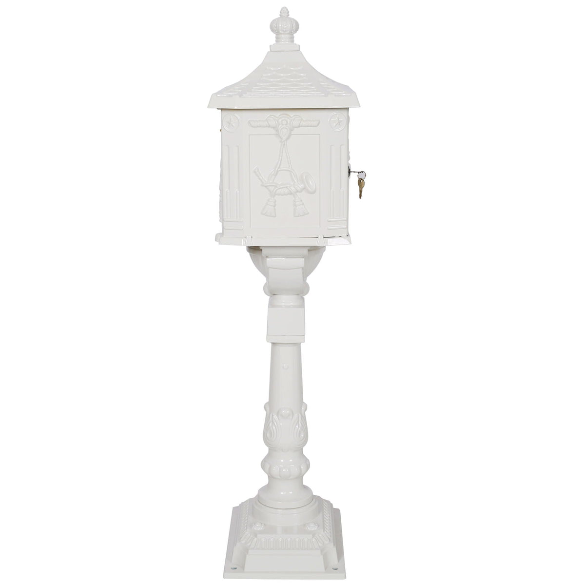 Cast Aluminum Mailbox with Durable Construction – Dark Brown, Black, or White