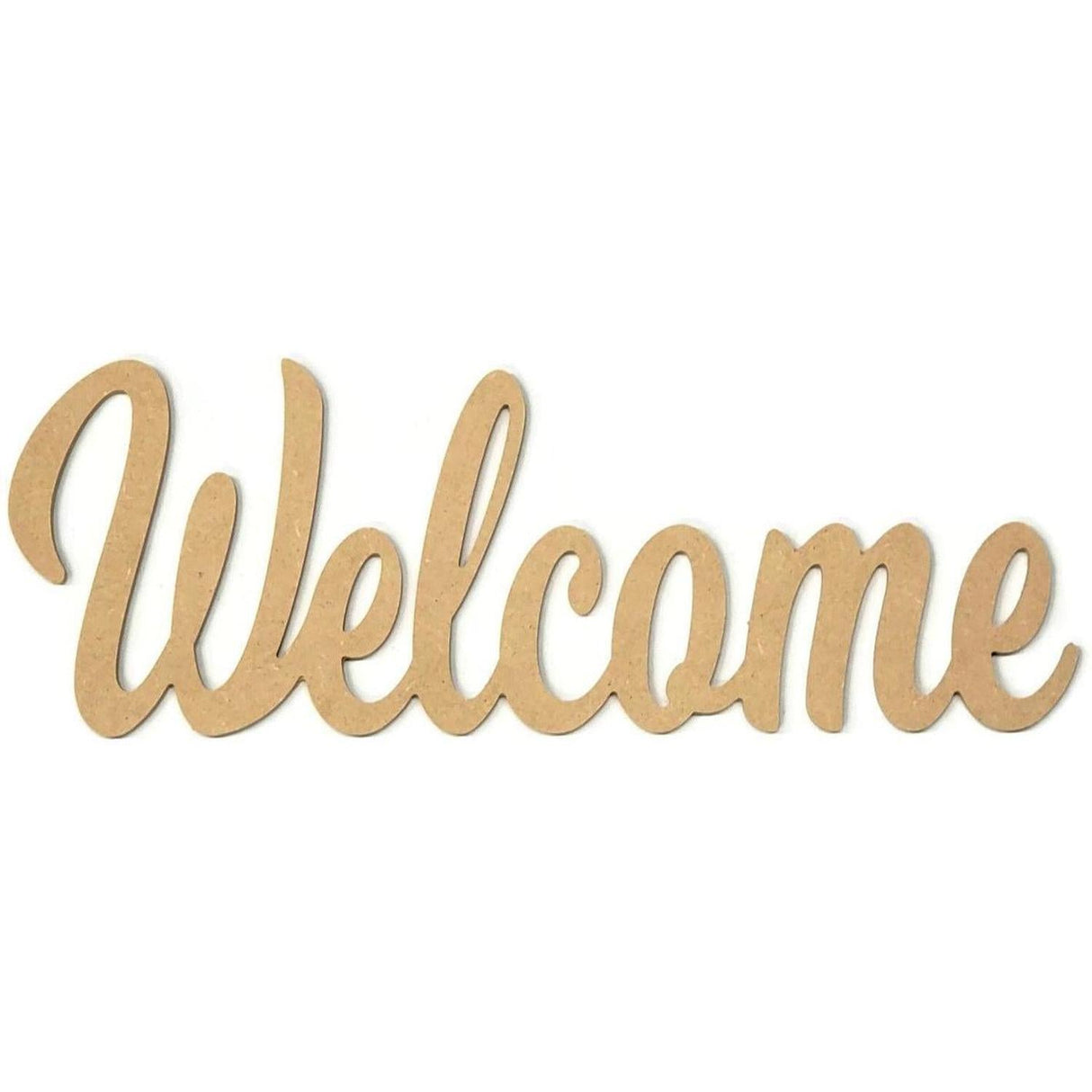 14" Unpainted MDF Wood Welcome Cutout