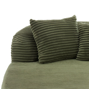 Modern Chaise Lounge Sofa Boneless Couch With Supportive Pillows