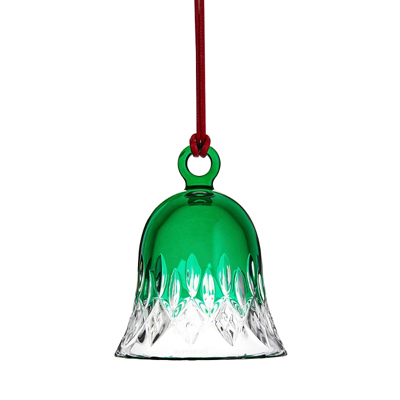 Waterford Lismore Bell Green Crystal Ornament