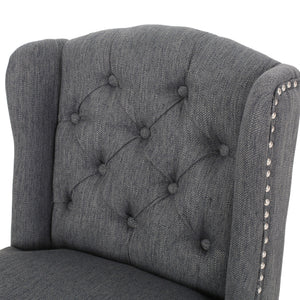 Vienna - Fabric Tufted Counter Stool With Nailhead Accents (Set of 2)