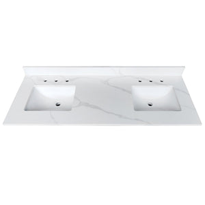 61-Inch Quartz Double Bathroom Vanity Top