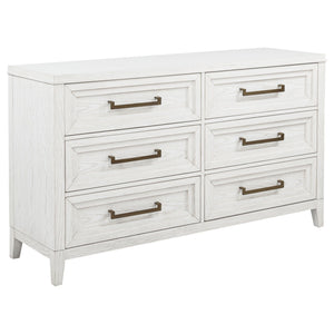 Marielle 4-piece Eastern King Bedroom Set Distressed White