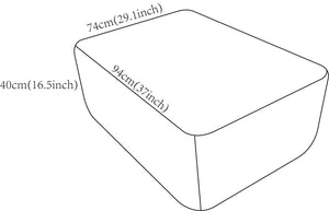 Black Plush Ottoman